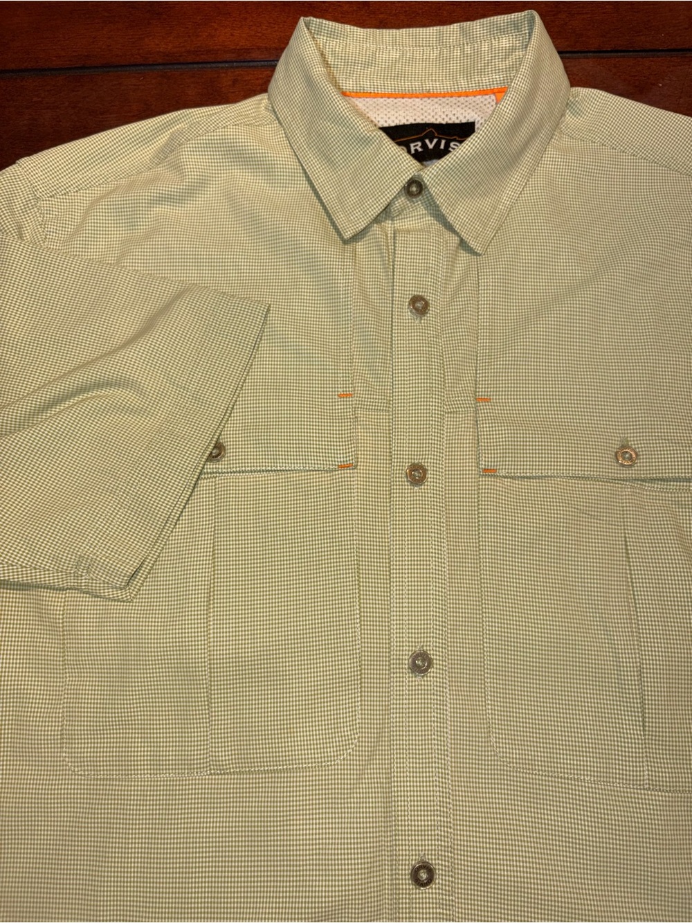 Orvis Men’s Trout Bum Short Sleeve Fishing Shirt In Green Size Medium